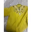 Mujer Blusa Lino de algodón sintético Frunce Bordado Floral Elegante Casual Manga 3/4 Cuello Barco Tops regulares Diario Azul Piscina Blanco Rosa Morado Verde Trébol Verano Primavera