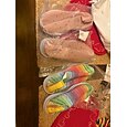 Zapatillas sin cordones con diseño de arcoíris para mujer: zapatillas deportivas de punto de colores con adornos de diamantes de imitación para uso informal y para caminar