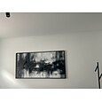 Pintura al óleo hecha a mano lienzo decoración de arte de la pared blanco y negro moderno simple pintado a mano cuadro decorativo abstracto para la decoración de la sala de estar del hogar pintura sin