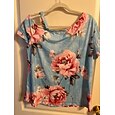 Mujer Camiseta Camiseta superior Estampado Floral Graphic Moda Clásico Casual Manga Corta Un Hombro Tops regulares Diario Noche Fin de semana Azul Piscina Amarillo Morado Verano Primavera