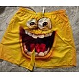 Hombre de impresión en 3D Dibujo 3D Cara de la sonrisa Boxers de Natación Pantalones de Natación Pantalones de Surf Media cintura Hawaiano Gracioso vacaciones en la playa Bolsillos laterales Forro de