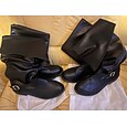 Medieval Renacimiento Zapatos Botas hasta la rodilla Botas planas de jazz Disfraz Hombre Mujer Celta Pirata Real Mascarada Fiesta / Noche LARP Feria Ren Adulto Zapatos