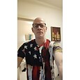 4 de julio de 2026 250º Día de los Caídos Camiseta de hombre patriótica gráfica patriota desgastada de impresión 3D de la bandera estadounidense y la bandera nacional para veteranos de cuello redondo