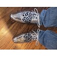 Zapatos oxford dorados metalizados para hombre con estampado de leopardo: zapatos de vestir formales llamativos para ocasiones especiales
