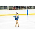 Vestido de patinaje artístico Mujer Chica Patinaje Sobre Hielo Vestidos Azul Espalda Abierta Costura asimétrica Malla Alta elasticidad Entrenamiento Competición Ropa de Patinaje Clásico Cristal