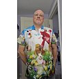 Semana Santa Hombre Conejito Jesús Huevo de Pascua Camisa Camisa Cubana Abotonar la camisa Manga Corta retro de la vendimia Festivos Festival Verano Primavera Camisa con cuello de campamento