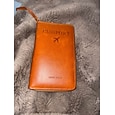 Cartera de pasaporte RFID multifuncional de cuero para mujer, portadocumentos de viaje largo, gran capacidad, simple, elegante, organizador de tarjetas multiusos, bolso de mano para uso diario