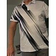 Hombre Golf Línea Polo Camisetas polo deportivas Manga Corta Camisas de polo Camisas con cuello Casual Ropa Deportiva Botones Verano Rosa Azul Verde Trébol