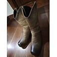 Hombre Botas Botas cowboy Retro Los zapatos de cuero Zapatos de Paseo Vintage Clásico Exterior Diario Cuero PU Cómodo Antideslizante Templado Mitad de Gemelo Sin Cordones Café Verano Primavera Otoño