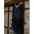 Vestido de patinaje artístico Mujer Chica Patinaje Sobre Hielo Vestidos Azul Oscuro Dedo Pulgar Teñido Halo Alta elasticidad Profesional Competición Ropa de Patinaje Mantiene abrigado Cristal / Strass