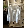 Blusa de Algodón y Lino para Mujeres Botones Color Sólido Elegante Casual Manga Larga Cuello en V Tops Regulares Diario Blanco Amarillo Rosa Verde Verano Primavera Otoño