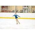 Vestido de patinaje artístico Mujer Chica Patinaje Sobre Hielo Vestidos Azul Espalda Abierta Costura asimétrica Malla Alta elasticidad Entrenamiento Competición Ropa de Patinaje Clásico Cristal