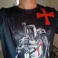Camisa T-Shirt de los Cruzados Unisex Cruz Templario Gráfica Prints Soldado Camiseta Desgastada de Manga Corta Camiseta de Print 3D Cuello Redondo Ropa Deportiva Casual Exterior Calle Diario Amarillo