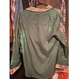 Día de San Patricio Camisa de arte celta de trébol de cuatro hojas para hombre Camisa de botón de manga larga Vintage Retro Fiesta Vacaciones Primavera Otoño Camisa de lino con impresión 3D Verde 1