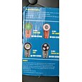 Luz solar para acampar con ventilador, portátil y extensible, luz de emergencia, iluminación exterior, luz LED recargable para tienda de campaña con teléfono móvil.