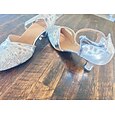 Zapatos de baile plateados con purpurina para mujer: tacones de salón latino con correa en el tobillo para salsa, tango y presentaciones