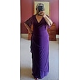 Mujer Vestido maxi Vestido tubo Elegante Color sólido Manga Corta Escote en Pico Morado