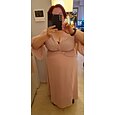 Vestido de cóctel para invitada de boda para mujer, de gasa, liso, con volantes, retorcido, elegante, de verano, largo largo, escote en V, acampanado, manga 3/4