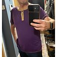 Hombre Henley Shirt Camiseta superior Manga Corta Plano manga raglán Moda Design Básico Abotonar 2 Piezas 2 paquetes Henley Casual Vacaciones Calle Verano Todas las Temporadas Brown + verde Azul