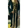 Medieval Renacimiento vestido celta disfraz de fantasía Bruja élfico Disfraz Mujer Celta Fantasía Real Víspera de Todos los Santos Carnaval Mascarada LARP Adultos Vestido Para la Cabeza