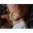 2pcs/set Reloj de Cuarzo Deportivo y de Negocios para Hombres  Pulsera de Acero Inoxidable Set de Regalo para Hombres