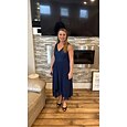 Mujer Vestido Midi Vestido de encaje Vestido informal Vestido Cóctel Vestido Invitada Boda Ropa de calle Casual Vacaciones Calle Festivos Ajuste regular Sin Mangas Escote en Pico Azul Piscina Verde
