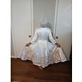 Corte A Vestido Midi Bordado con cuentas Vestido formal Vestido de madre de la novia Vestidos de coctel Vestidos de fiesta Elegante Bloque de Color Manga 3/4 Joya San Valentín Formal Satén con
