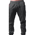 Hombre Pantalones de lino Pantalones Pantalones de playa Correa Bolsillo Cintura elástica Plano Comodidad Transpirable Diario Elegante Hip hop Caqui Claro Negro Microelástico