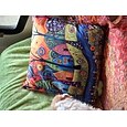 Housse de coussin double face avec paysage coloré, 1 pièce, taie d'oreiller carrée décorative pour chambre à coucher, salon, coussin d'intérieur pour canapé, lit, chaise