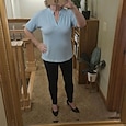 Mujer Camisa de gofres Camiseta Tee Tops de punto gofre Plano Elegante Clásico Moderno Manga Corta Escote en Pico Tops regulares Diario Festivos Noche Blanco Naranja Verde Trébol Azul claro Negro