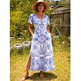 Mujer Vestido Midi Vestido de verano Vestido de una línea Vacaciones Casual Boho Mariposa Playa Ajuste regular Graphic Tribal Manga Corta Cuello redondo Azul Piscina Bleu Ciel Oro negro Negro Verano