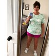 Mujer Camiseta Estampado Floral Graphic Plantas Bohemia Hawaiano Elegante Manga Corta Cuello Barco Tops largos Diario Azul Piscina Negro Rosa claro Amarillo Verde Oscuro Verano Primavera