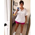 Mujer Blusa Encaje Color sólido Elegante Casual Manga Corta Escote en Pico Tops regulares Diario Azul Piscina Negro Blanco Naranja Gris Verano Primavera Otoño