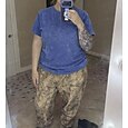 Camiseta de mujer 100% algodón, estilo vintage, con efecto desgastado, manga corta, cuello redondo, manga larga, estilo casual, ideal para el día a día en la playa. Colores: rosa, rojo, azul, verde hierba, negro, naranja, verano y primavera.