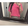Camiseta de mujer 100% algodón, estilo vintage, con efecto desgastado, manga corta, cuello redondo, manga larga, estilo casual, ideal para el día a día en la playa. Colores: rosa, rojo, azul, verde hierba, negro, naranja, verano y primavera.