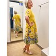 Mujer Vestido Midi Vestido de cambio Vacaciones Casual Boho Diario Vestido de verano vestido de primavera Ajuste regular Floral Graphic Manga Corta Cuello Barco Amarillo Verde Claro Rosa Azul cielo