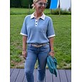 Femmes Chemise gaufrée Hauts d'été Avec Poches Boutons Couleur Unie Bloc de Couleur ancien Élégant Sans manches Col Polo Hauts Longs Occasionnel Quotidien Extérieur Bleu Jaune Rose Claire Rouge Vert