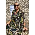robe longue fluide en mousseline à motif papillons de la jungle