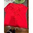 Femmes Chemise Chemisier A Volants Uni Actif Élégant Sans manches Col en V Hauts Réguliers Quotidien Extérieur Fête Noir Blanche Vin Vert foncé Bleu de minuit Été Printemps