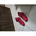 baskets montantes rouges à scratch pour hommes avec semelle antidérapante - chaussures décontractées élégantes