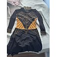 Vestido de patinaje artístico Mujer Chica Patinaje Sobre Hielo Vestidos Negro Retazos Costura asimétrica Malla Licra Alta elasticidad Entrenamiento Competición Ropa de Patinaje Clásico Cristal