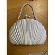 Bolso de mano plisado para mujer con asa de perlas – elegante bolso de noche, varios colores – perfecto para bodas, fiestas y ocasiones especiales