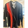 Hombre Geométrico Degradado Olas Camisa Camisa de cuello alto Manga Larga Moda informal Uso Diario Festivos Primavera Otoño Collar mandarín Cuello alto Impresión 3D Camisas con botones Azul Piscina