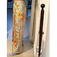 Retro Antiguo Boho Años 70 Pantalones Pantalones de pierna ancha Hippie Disco Alta cintura Floral Estilo de jeans falsos Disfraz Mujer Víspera de Todos los Santos Carnaval Festival de Música Desfile