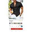 Hombre Camisa para Vestido Camisa de satén de seda Color sólido Casual Diario Bleu Ciel Negro Blanco Vino Manga Corta Cuello Vuelto Verano Primavera Ropa Puro