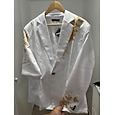 Hombre chaqueta Negocio Fiesta de Boda Sin pantalones de vestir Moda Casual Primavera & Otoño Poliéster Tela de Uniforme Plano Estampado Botones Casual / Diario Botonadura Simple Chaqueta de sport