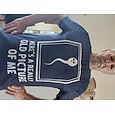 Camiseta gráfica graciosa para hombres 'Aquí hay una foto muy antigua de mí' Juego de palabras sobre esperma diseño de manga corta