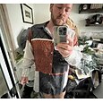 Hombre Bloque de color Camisa Camisa casual Abotonar la camisa Manga Larga Hawaiano Casual Estilo playero Diario Exterior Calle Primavera Otoño Cuello Camisero Abotonar Estampado Negro Marrón