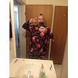 Hombre Romamticismo Fuego Rosa Camisa Abotonar la camisa Manga Larga Estilo gótico oscuro Festivos Ropa de calle Verano Primavera Cuello Vuelto Impresión 3D camisas con cuello Rojo Azul Piscina Verde