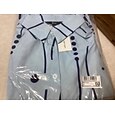 Camisa de mujer de manga corta blusa abotonada gráfica geométrica informal diaria con cuello tops regulares blanca verano primavera